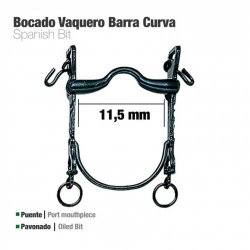Bocado Vaquero Barra Curva Puente Pavonado 11,5cm zaldi