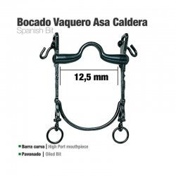 Bocado Vaquero Barra curva Asa Caldera 12.5 cm