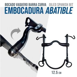 BOCADO VAQUERO B/CURVA EMBOCADURA ABATIBLE 12.5cm