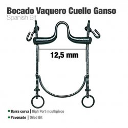 Bocado Vaquero Barra Curva Cuello Ganso 12.5 cm zaldi
