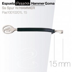 Espuela Inglesa Pessoa Hammer con Goma 15mm Pas10010201 Zaldi