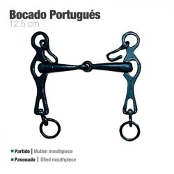 Bocado Portugués Fuerte Partido Pavonado 12.5cm