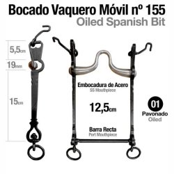 Bocado Vaquero Móvil Barra Recta Nº155 12.5cm
