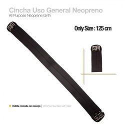 Cincha Uso General Neopreno Económica Negro 125cm