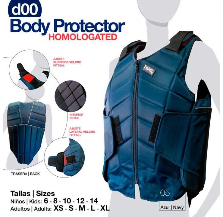 Chaleco Protector Body Homologado Doo Nivel 3 Azul