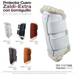 Protector Zaldi Extra Cuero y Borreguillo Mano Negro