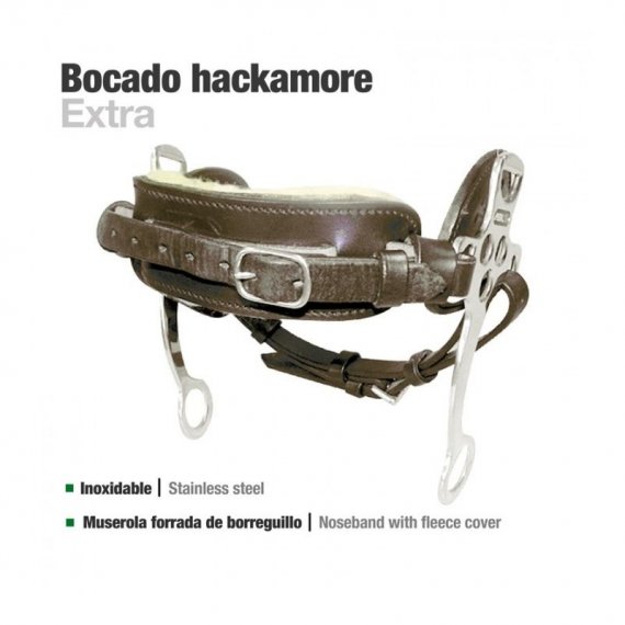 Bocado Hackamore Cuero Inoxidable 251391-K