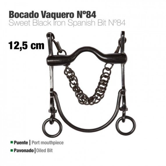 Bocado Vaquero Económico Nº84 Pavonado 12.5 cm