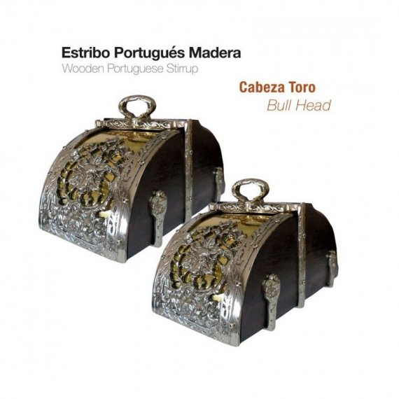 Estribo Portugués de Madera Cabeza Toro Zaldi