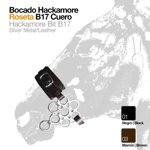 Bocado Hackamore Roseta B17 Cuero