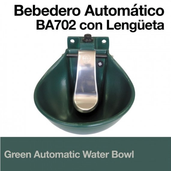 Bebedero Automático Verde BA702 con Lengüeta Zaldi