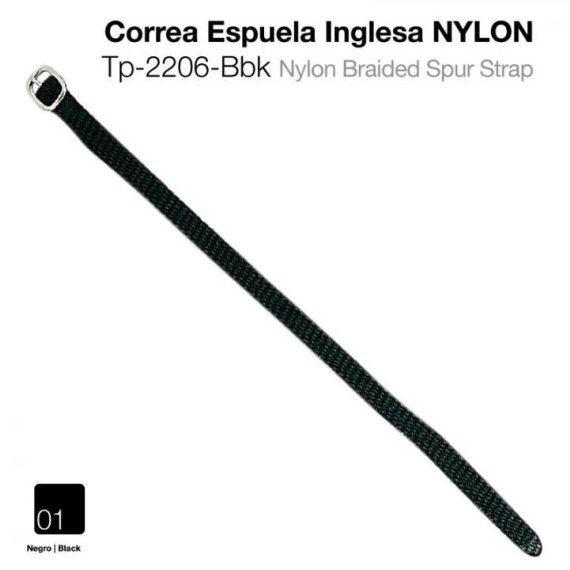 CORREA ESPUELA INGLESA NYLON TP-2206-BBK