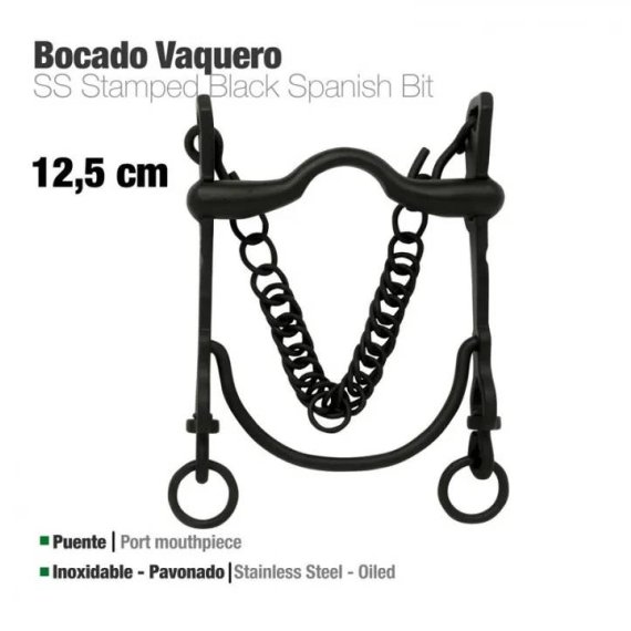 Bocado Vaquero Pavonado Inox 217971SMK 12.5cm