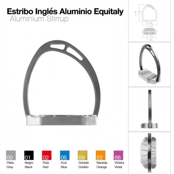 Estribo Inglés Aluminio Equality Compensado Plata