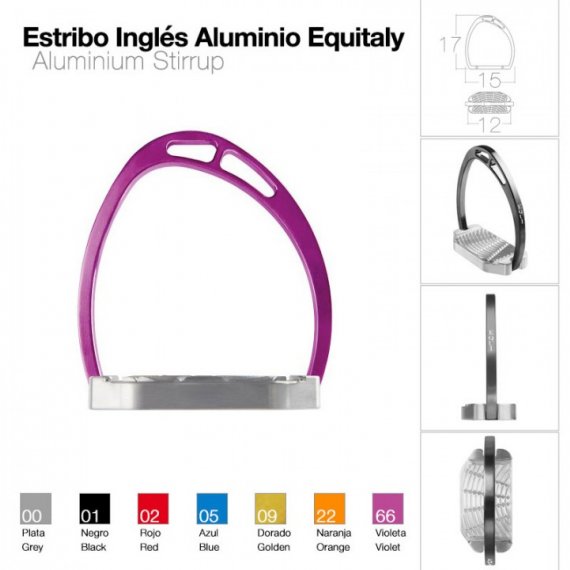 Estribo Inglés Aluminio Equality Compensado Violeta