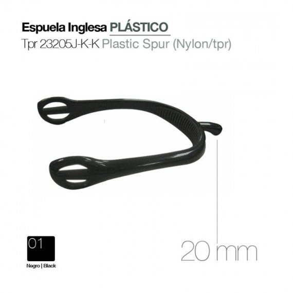 Espuela de Plástico modelo 23205J-K-K Negra